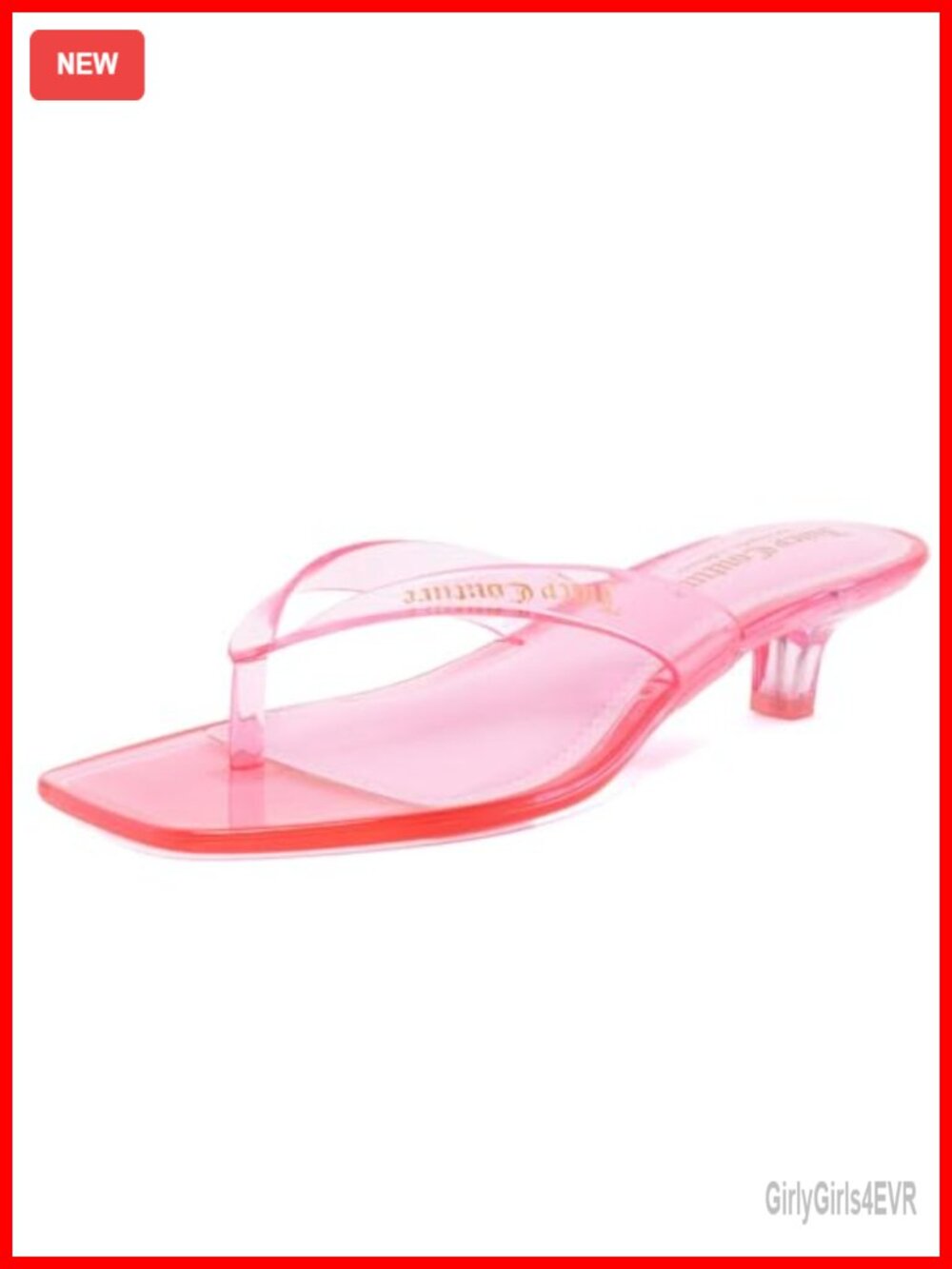 Clear Strap Kitten Heel Slide Sandals Open Toe Dress Mules